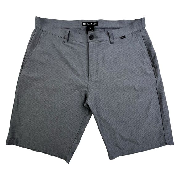 Travis Mathew Golf Shorts Mens 38 Gray Stretch 11” Inseam Casual Comfort - Picture 1 of 10